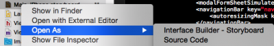 storyboardファイルをソースコードとして見る